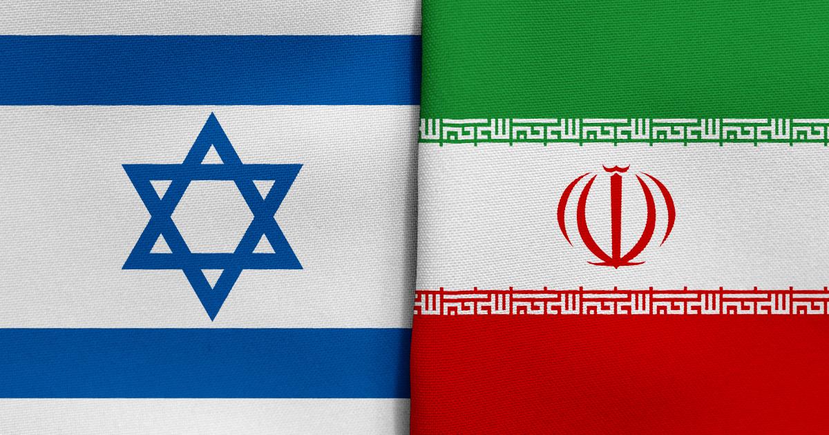 Israeli and Iranian Flags